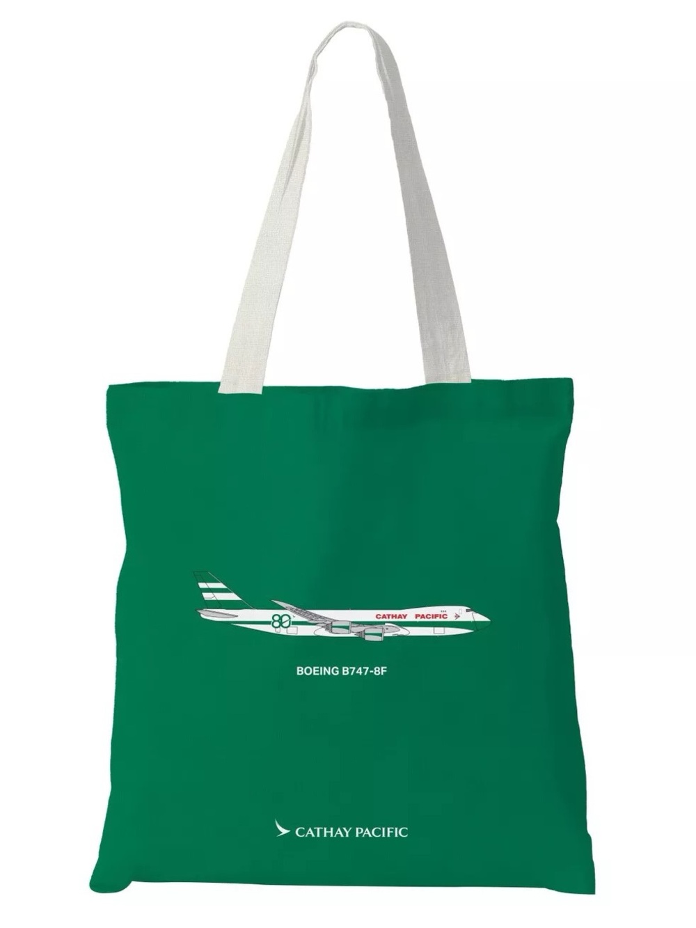 Cathay Pacific Boeing 747-8F 80th Anniversary Special Retro Livery Tote Bag